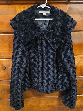 Faux Fur Black Women's Coat